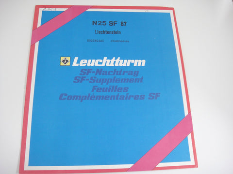 Lighthouse 1987 Liechtenstein Hingeless Stamp Album Supplement N25SF87