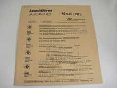 Lighthouse 1971 United States Commemorative Stamp Supplement N53II1971 NOS
