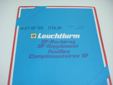 Lighthouse 1999 Italy Hingeless Stamp Album Supplement N27SF99