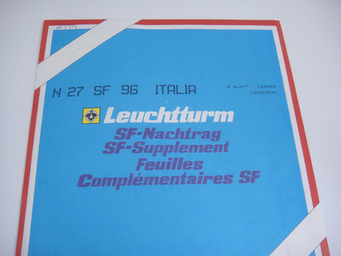 Lighthouse 1996 Italy Hingeless Stamp Album Supplement N27SF96