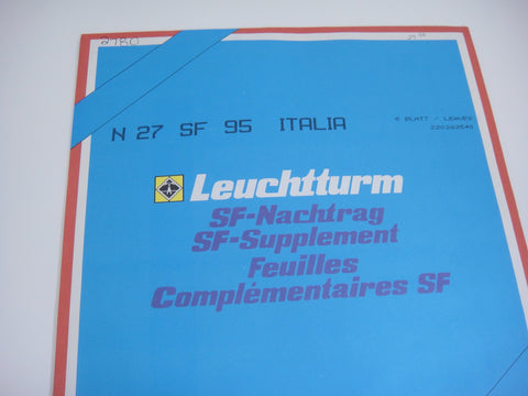 Lighthouse 1995 Italy Hingeless Stamp Album Supplement N27SF95