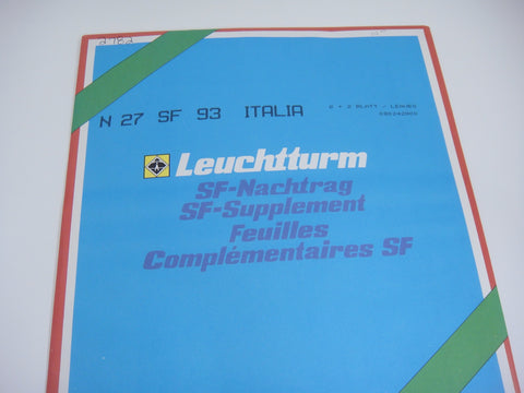 Lighthouse 1993 Italy Hingeless  Stamp Album Supplement  N27SF93