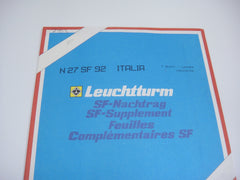 Lighthouse 1992 Italy Hingeless Stamp Album Supplement N27SF92