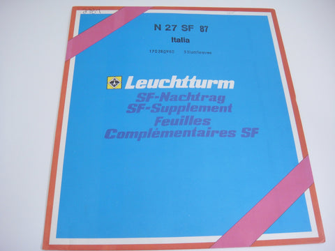 Lighthouse 1987 Italy Hingeless Stamp Album Supplement N27SF87