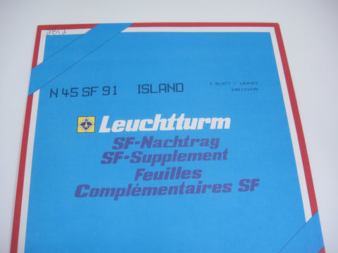 Lighthouse 1991 Iceland Hingeless Stamp Album Supplement N45SF91