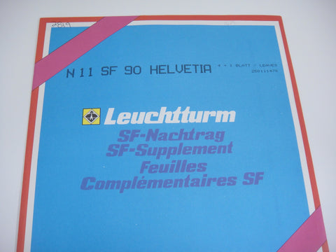 Lighthouse 1990 Switzerland Hingeless Stamp Album Supplement N11SF90