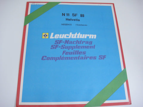 Lighthouse 1989 Switzerland Hingeless Stamp Album Supplement N11SF89