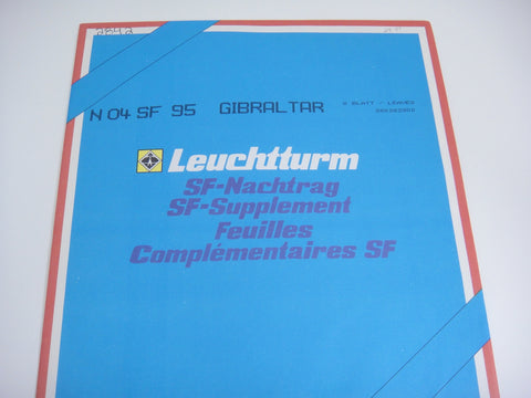 Lighthouse 1995 Gibraltar Hingeless Stamp Album Supplement N04SF95