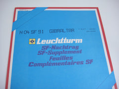 Lighthouse 1991 Gibraltar Hingeless Stamp Album Supplement N04SF91