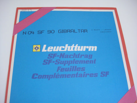 Lighthouse 1990 Gibraltar Hingeless Stamp Album Supplement N04SF90