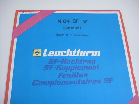 Lighthouse 1987 Gibraltar Hingeless Stamp Album Supplement N04SF87