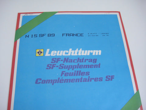 Lighthouse 1989 France Hingeless Stamp Album Supplement  N15SF89