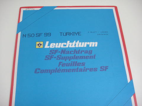 Lighthouse 1999 Turkey Hingeless Stamp Album Supplement N50SF99