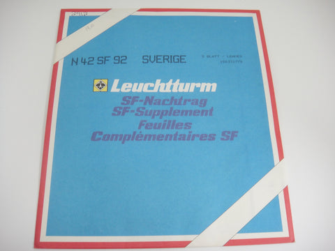 Lighthouse 1992 Sweden Hingeless Stamp Album Supplement N42SF92