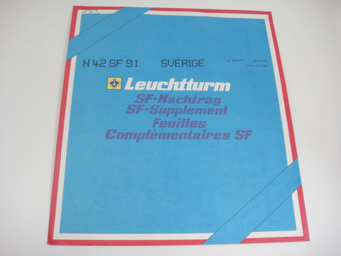 Lighthouse 1991 Sweden Hingeless Stamp Album Supplement  N42SF91