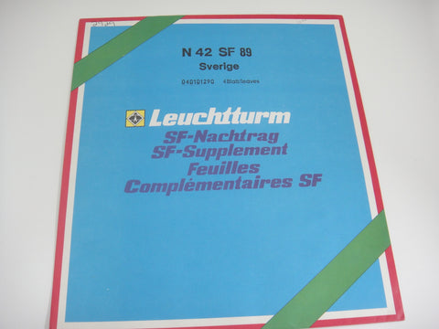 Lighthouse 1989 Sweden Hingeless Stamp Album Supplement N42SF89