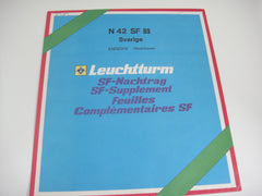 Lighthouse 1989 Sweden Hingeless Stamp Album Supplement N42SF89
