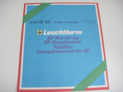 Lighthouse 1993 Finland Hingeless Stamp Album Supplement N44SF93