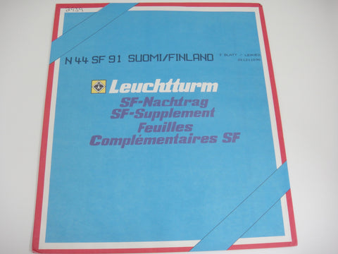 Lighthouse 1991 Finland Hingeless Stamp Album Supplement N44SF91