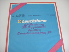 Lighthouse 1994 San Marino Hingeless Stamp Album Supplement N26SF94