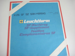 Lighthouse 1992 San Marino Hingeless Stamp Album Supplement  N26SF92