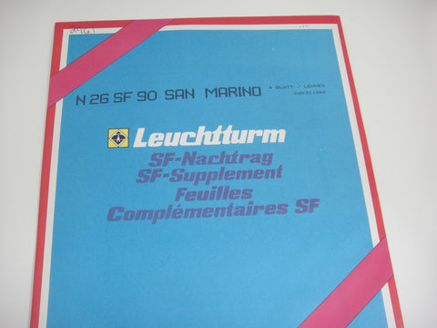 Lighthouse 1990 San Marino Hingeless Stamp Album Supplement N26SF90