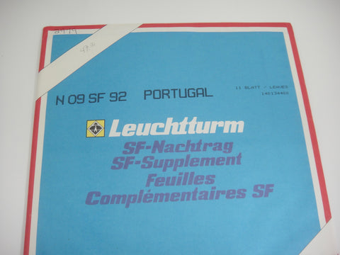 Lighthouse 1992 Portugal Hingeless Stamp Album Supplement N09SF92