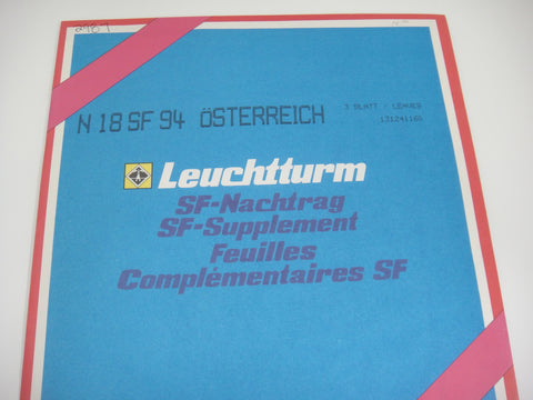 Lighthouse 1994 Austria Hingeless Stamp Album Supplement N18SF94