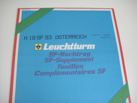 Lighthouse 1993 Austria Hingeless Stamp Album Supplement N18SF93