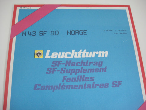 Lighthouse 1990 Norway Hingeless Stamp Album Supplement N43SF90