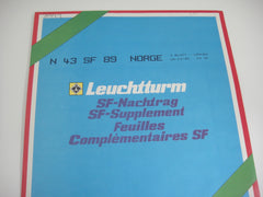 Lighthouse 1989 Norway Hingeless Stamp Album Supplement N43SF89