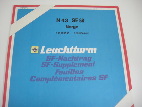 Lighthouse 1988 Norway Hingeless Stamp Album Supplement N43SF88