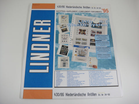 Lindner 1995 Netherlands Antilles Hingeless Stamp Album Supplement 430/86