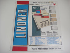 Lindner 1994 Netherlands Antilles Hingeless Stamp Album Supplement 430/86