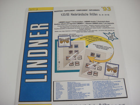 Lindner 1993 Netherlands Antilles Hingeless Stamp Album Supplement 430/86