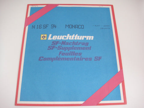 Lighthouse 1994 Monaco Hingeless Stamp Album Supplement N16SF94