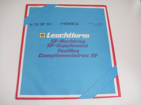 Lighthouse 1991 Monaco Hingeless Stamp Album Supplement N16SF91