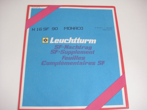 Lighthouse 1990 Monaco Hingeless Stamp Album Supplement N16SF90