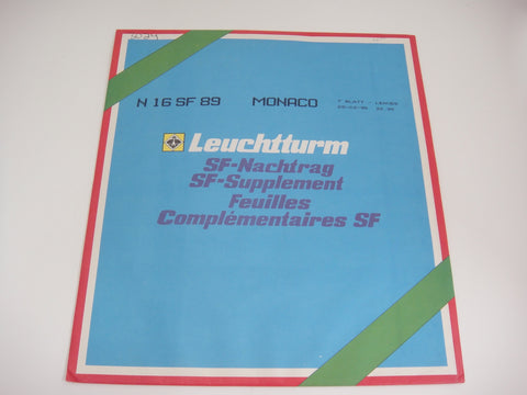 Lighthouse 1989 Monaco Hingeless Stamp Album Supplement N16SF89