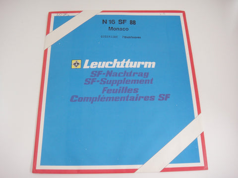 Lighthouse 1988 Monaco Hingeless Stamp Album Supplement N16SF88