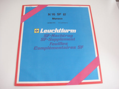 Lighthouse 1987 Monaco Hingeless Stamp Album Supplement N16SF87