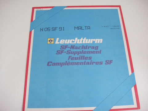 Lighthouse 1991 Malta Hingeless Stamp Album Supplement N05SF91