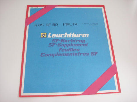 Lighthouse 1990 Malta Hingeless Stamp Album Supplement N05SF90