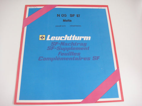 Lighthouse 1987 Malta Hingeless Stamp Album Supplement N05SF87