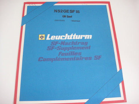 Lighthouse 1986 United Nations Geneva Hingeless Stamp Supplement N52GESF86