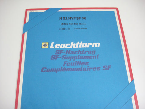 Lighthouse 1986 UN New York Flag Sheets Hingeless Supplement N52NYFSF86