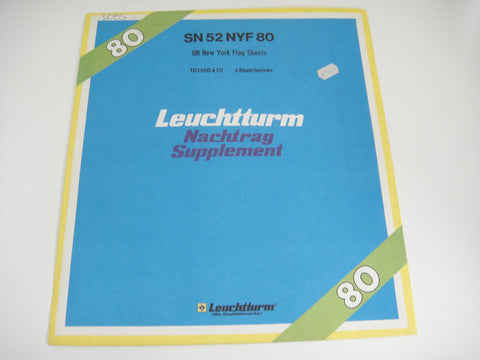 Lighthouse 1980 UN New York Flag Sheets Supplement SN52NYF80