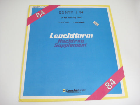 Lighthouse 1984 UN New York Flag Sheets Stamp Supplement 52NYF/84