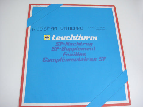 Lighthouse 1999 Vatican Hingeless Stamp Album Supplement N13SF99