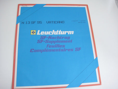 Lighthouse 1995 Vatican Hingeless Stamp Album Supplement N13SF95